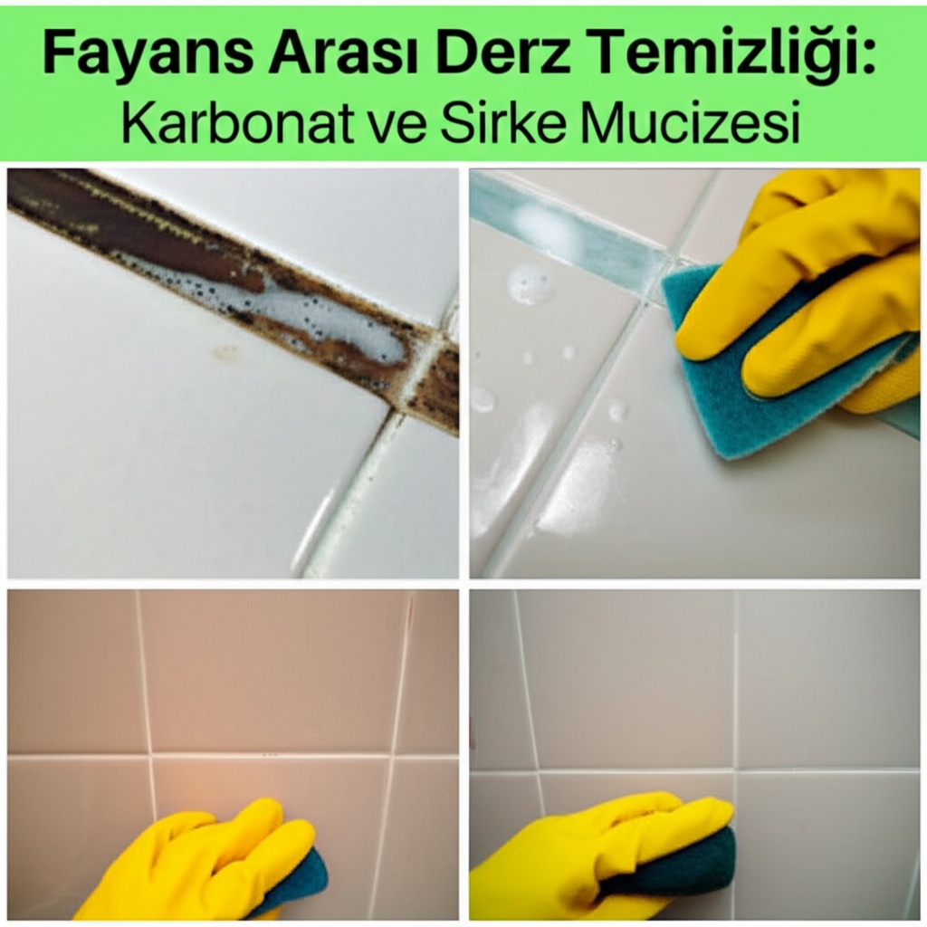 Fayans Arası Derz Temizliği: Karbonat ve Sirke Mucizesi